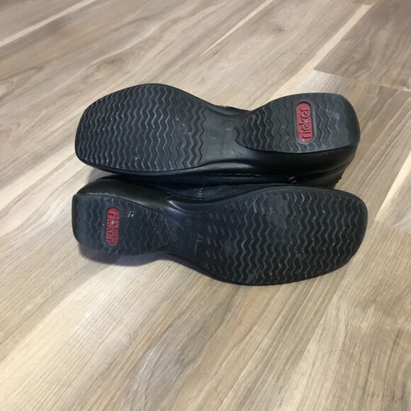 Rieker Ladies Black Ankle Boots Size 41 - Picture 6 of 6